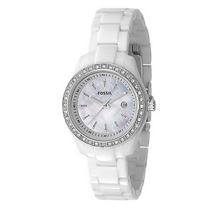 Fossil Stella Ladies' White Bracelet Stone Set WatchFossil Stella Ladies' White Bracelet Stone Set W