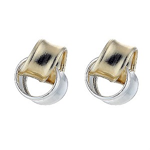 Silver and 9ct Gold Knot Stud EarringsSilver and 9ct Gold Knot Stud Earrings