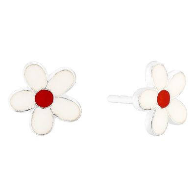 Little Princess Sterling Silver Kids Flower Stud Earrings