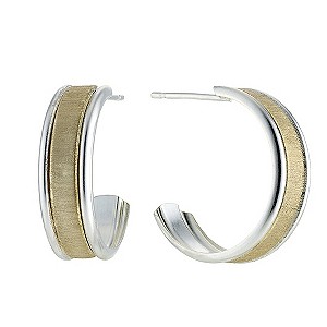 Silver and 9ct Gold Wedding Earrings