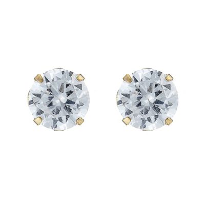 9ct gold 5mm Andralok Cubic Zirconia Stud Earrings