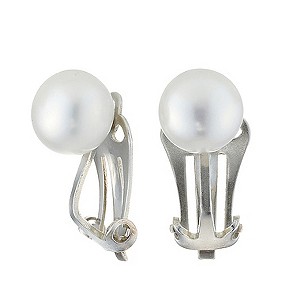sterling Silver Cultured Freshwater Pearl Clip