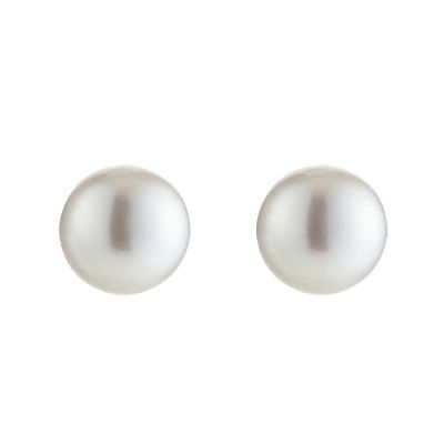 H Samuel 9ct Cultured Freshwater Pearl Earrings 7mm