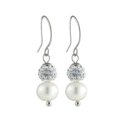 9ct White Gold Freshwater Pearl Earrings - Product number 8406103