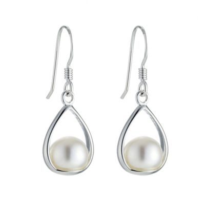 H Samuel Sterling Silver Cultured Freshwater Pearl Drop