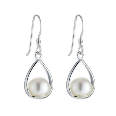 H Samuel Sterling Silver Cultured Freshwater Pearl Drop