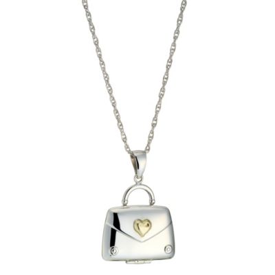 Silver and 9ct Gold Handbag Locket