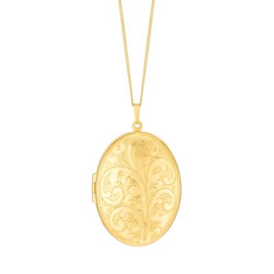 H Samuel 9ct Rolled Gold Oval 40mm Locket