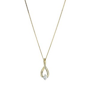 9ct Gold Cubic Zirconia Figure of 8 Pendant9ct Gold Cubic Zirconia Figure of 8 Pendant