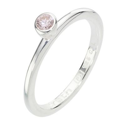 Truth Clique Sterling Silver Pink Cubic Zirconia Ring - Size L - Product number 8407398
