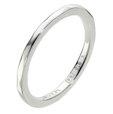 Clique Sterling Silver Band Ring - Size L