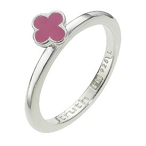Truth Clique Sterling Silver Pink Flower Ring -
