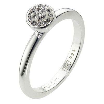Truth Clique Sterling Silver Crystal Cluster Ring - Size N - Product number 8407908