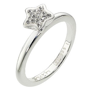 Truth Clique Sterling Silver Crystal Star Ring -