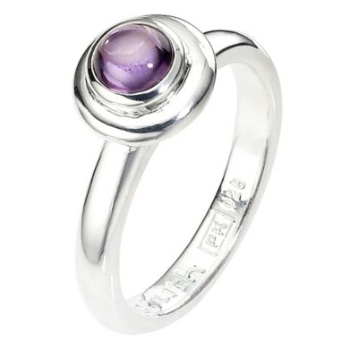 Truth Clique Sterling Silver Amethyst Ring - Size N