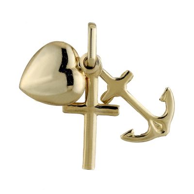 9ct Gold Love Anchor Hope Charm