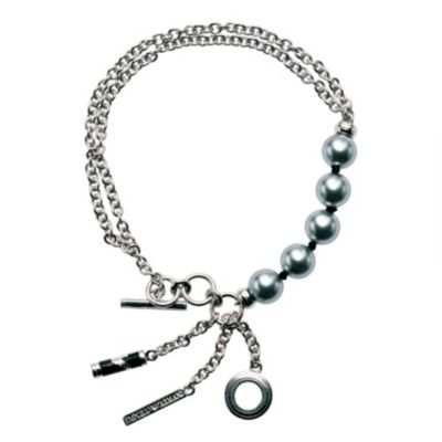 Emporio Armani ladies' sterling silver ball charm bracelet - Product number 8412286