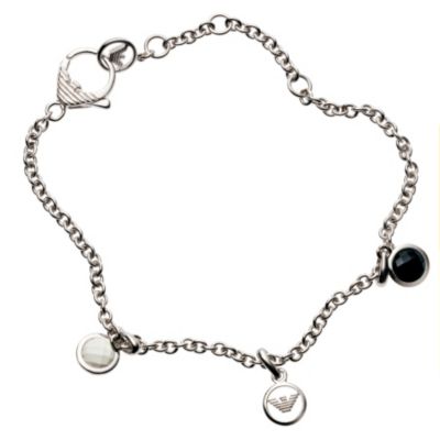 Emporio Armani ladies' sterling silver eagle charm bracelet - Product number 8412316