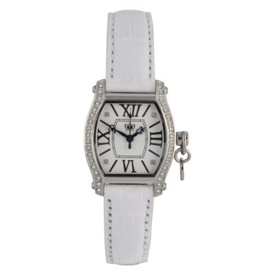 Juicy Couture Mini Dalton ladies' stone set white leather strap watch - Product number 8417490