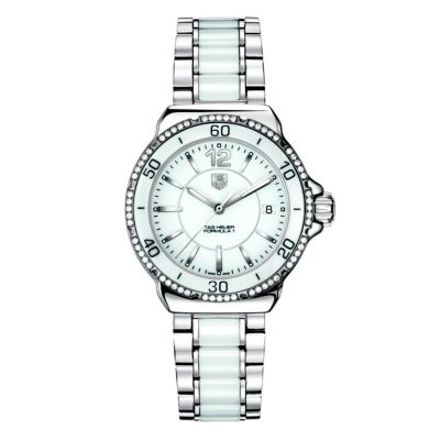 Tag Heuer Formula 1 white ceramic stainless steel watch