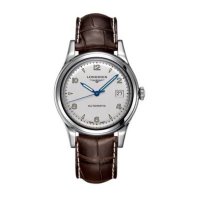 Longines men's brown leather strap watch - Product number 8418101