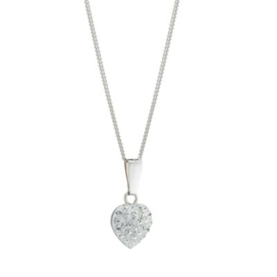 Evoke Sterling Silver Crystal Heart Pendant