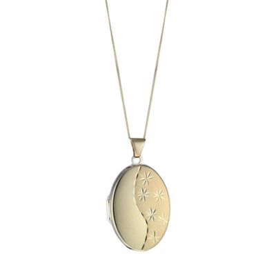 9ct Yellow Gold & Silver Star Locket - Product number 8418853