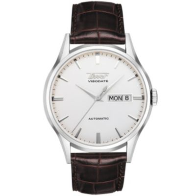 Tissot Heritage Visodate stainless steel brown strap watch
