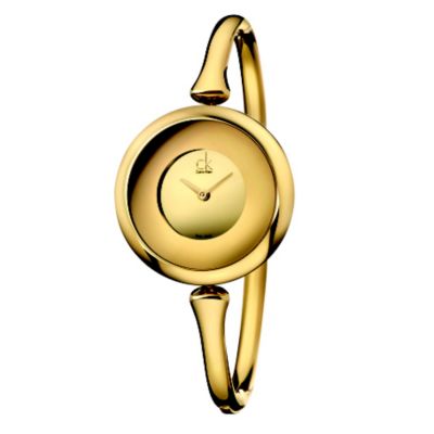 Calvin Klein ladies' gold plated bracelet watch - Product number 8424519