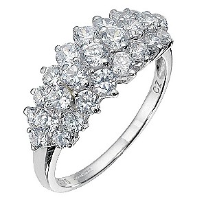 9ct White Gold Cubic Zirconia Cluster Ring9ct White Gold Cubic Zirconia Cluster Ring