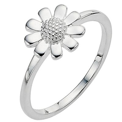 Sterling Silver Daisy Ring - Size N