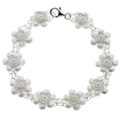 Silver Filigree Flower Bracelet - Product number 8431140