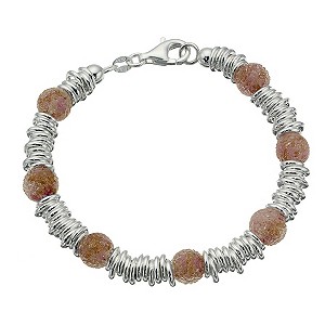 Silver And Murano Bead Candy Bracelet