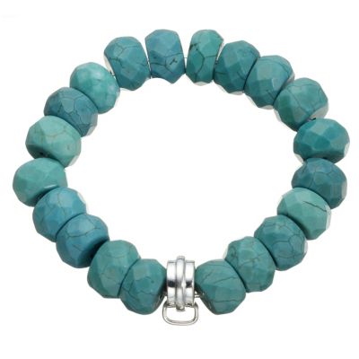 Sterling Silver and Turquoise Charm Bracelet