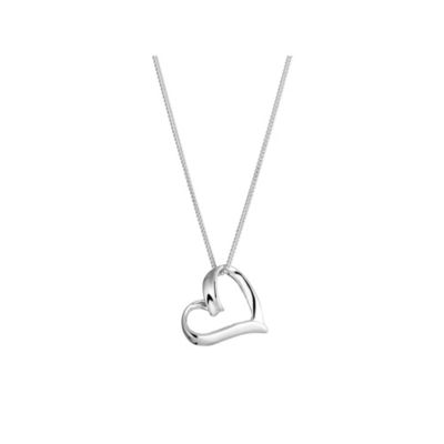 H Samuel Sterling Silver Open Heart Pendant