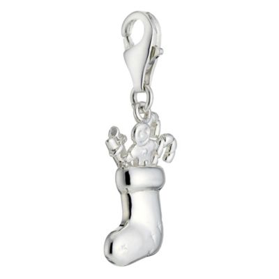 Silver Stocking Charm