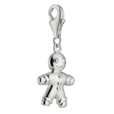 sterling Silver Gingerbread Man Charm