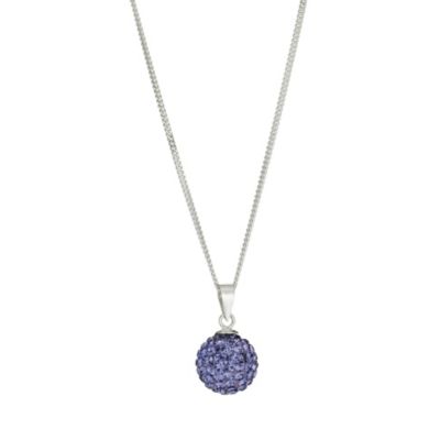 Sterling Silver and Lilac Crystal Pendant