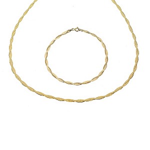 9ct Gold Bracelet and Necklace Gift Set