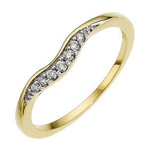 9ct Yellow Gold And Diamond Wedding Band9ct Yellow Gold And Diamond Wedding Band