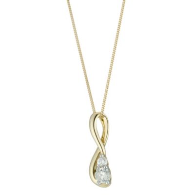 Quarter Carat Diamond Twisted Drop