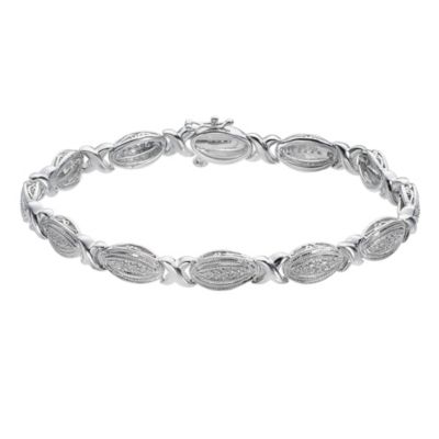 Silver and Diamond Set Kiss Link Bracelet - Product number 8445265