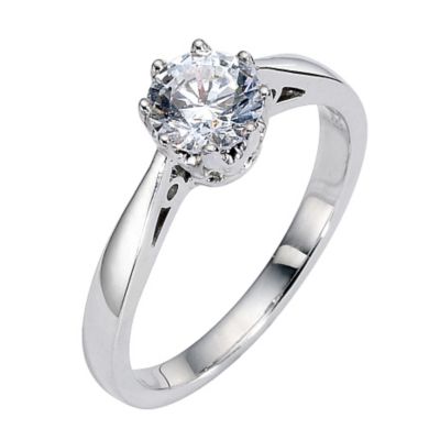 18ct White Gold One Carat Diamond Solitaire Ring
