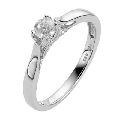 18ct White Gold Third Carat Diamond Solitaire Ring - Product number 8458847