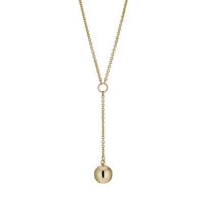 9ct Gold Ball Drop Necklace
