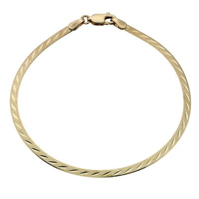 Unbranded 9ct Yellow Gold Herringbone Bracelet