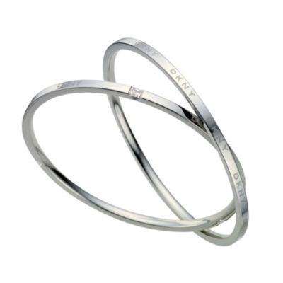 DKNY Charming Stainless Steel Stone Set Bangle - Product number 8461198