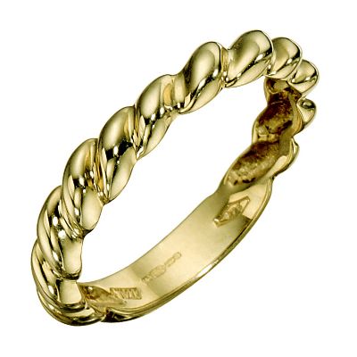 Unbranded 9ct Yellow Gold Small Twist Ring