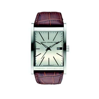 French Connection Men's Brown Leather Strap Watch - Product number 8463484