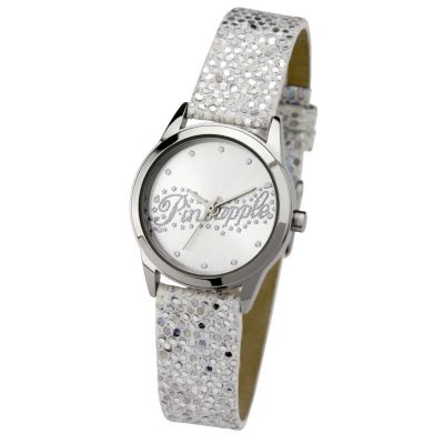 Pineapple Ladies' Stone Set Crocodile Strap Watch - Product number 8463913